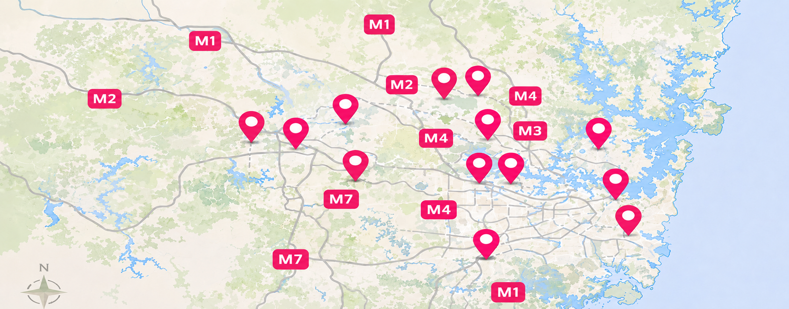 Centre Locations Map